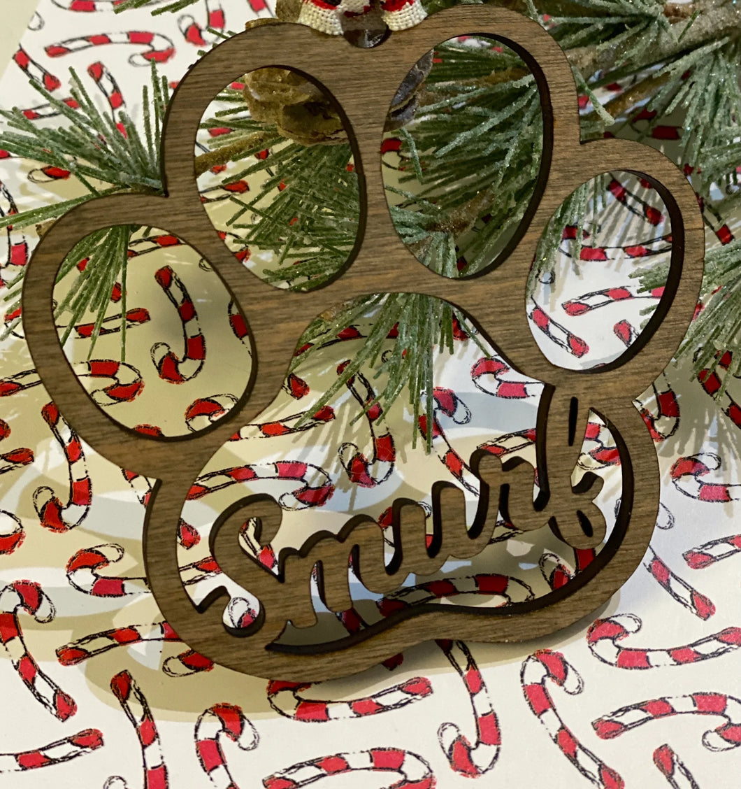 Custom Paw Print Ornament